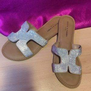 Rock & Candy | Shoes | Rock Candy By Ziggy Rhinestone Sandals Size 8 2 ...